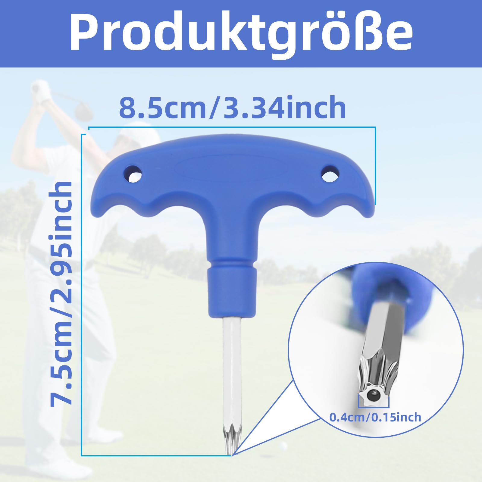 Llave de golf Driver, herramienta ajustable para controlador con mango de plástico, llave de acero inoxidable