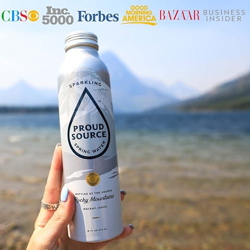 Miniatura 3 de Proud Source - Agua de manantial con gas, minerales naturales y burbujas ligeras, botellas de 16 onzas (paquete de 6)