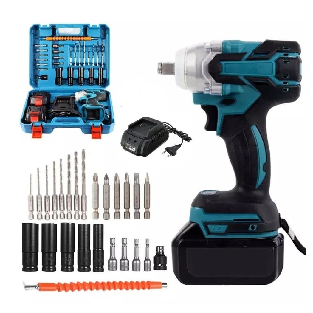 Trade Shop - Avvitatore Impulsi Svita Avvita Bulloni Doppia Batteria 20v 5ah + 25 Accessori