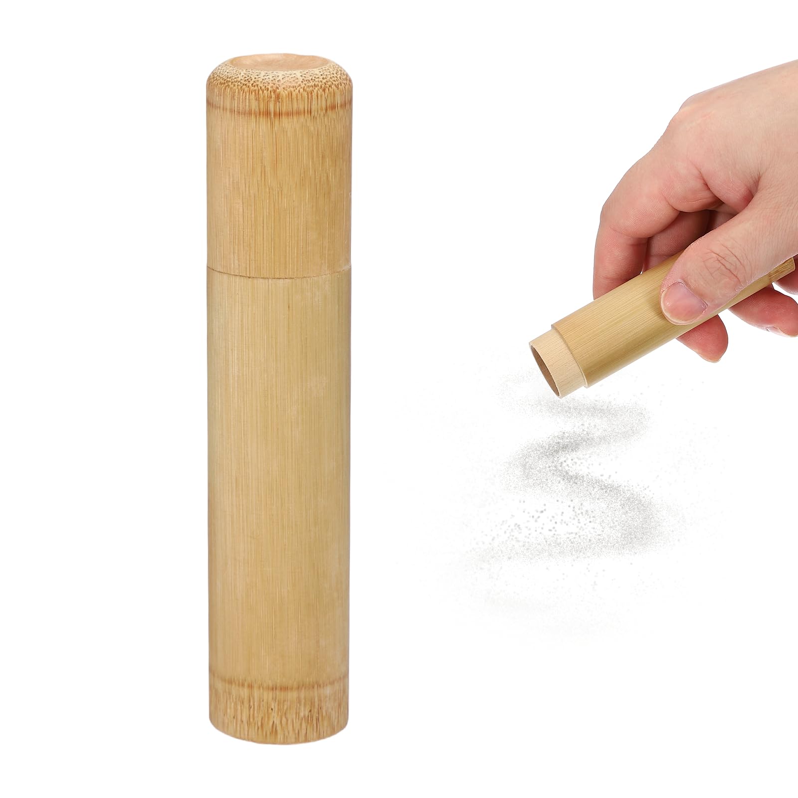 sourcing map Bamboo Scattering Urn, 4.7" x 1" Small Cremation Tube with Lid Mini Keepsake Brown for Male Female Pet Dog Brown