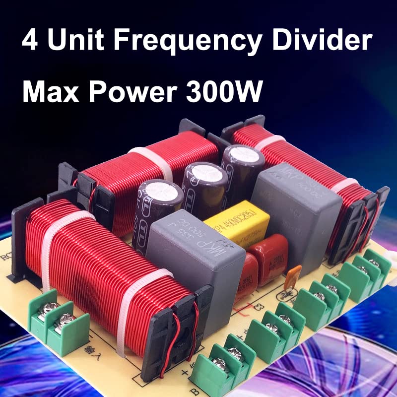 JINGERL 2PCS 200W 4 Way Speaker Treble Alto Bass Frequency Divider Home Theater HiFi Stereo 4Unit Circuit Stereo Audio Crossover Filters
