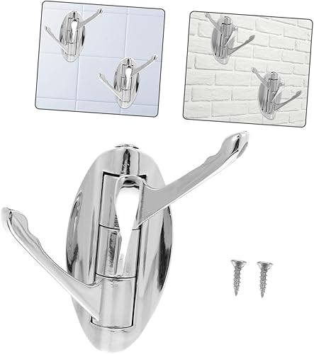 Miniatura 7 de Uonlytech Perchero de ropa resistente, gancho para inodoro, sombrero, colgador de pared, estantes para almacenamiento en pared, perchas de