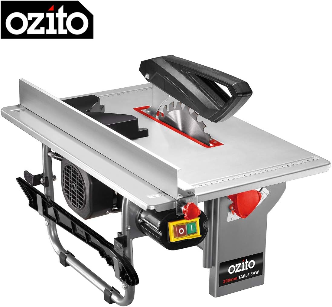 OZITO Portable Table Saw Freestanding Bench Saw 200mm (8") with Extractor