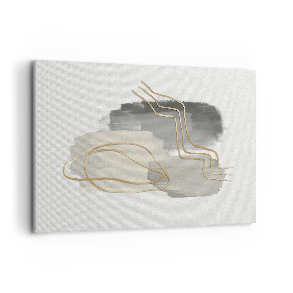 Quadri Moderni su Tela 120x80 cm Stampe da Parete Astratto Pastello - 4149 | CIAO Oro Astrazione Quadro Decorativo XXL 1 pezzo Soggiorno Camera da Letto Arte da Parete Decorazione da Parete ARTTOR
