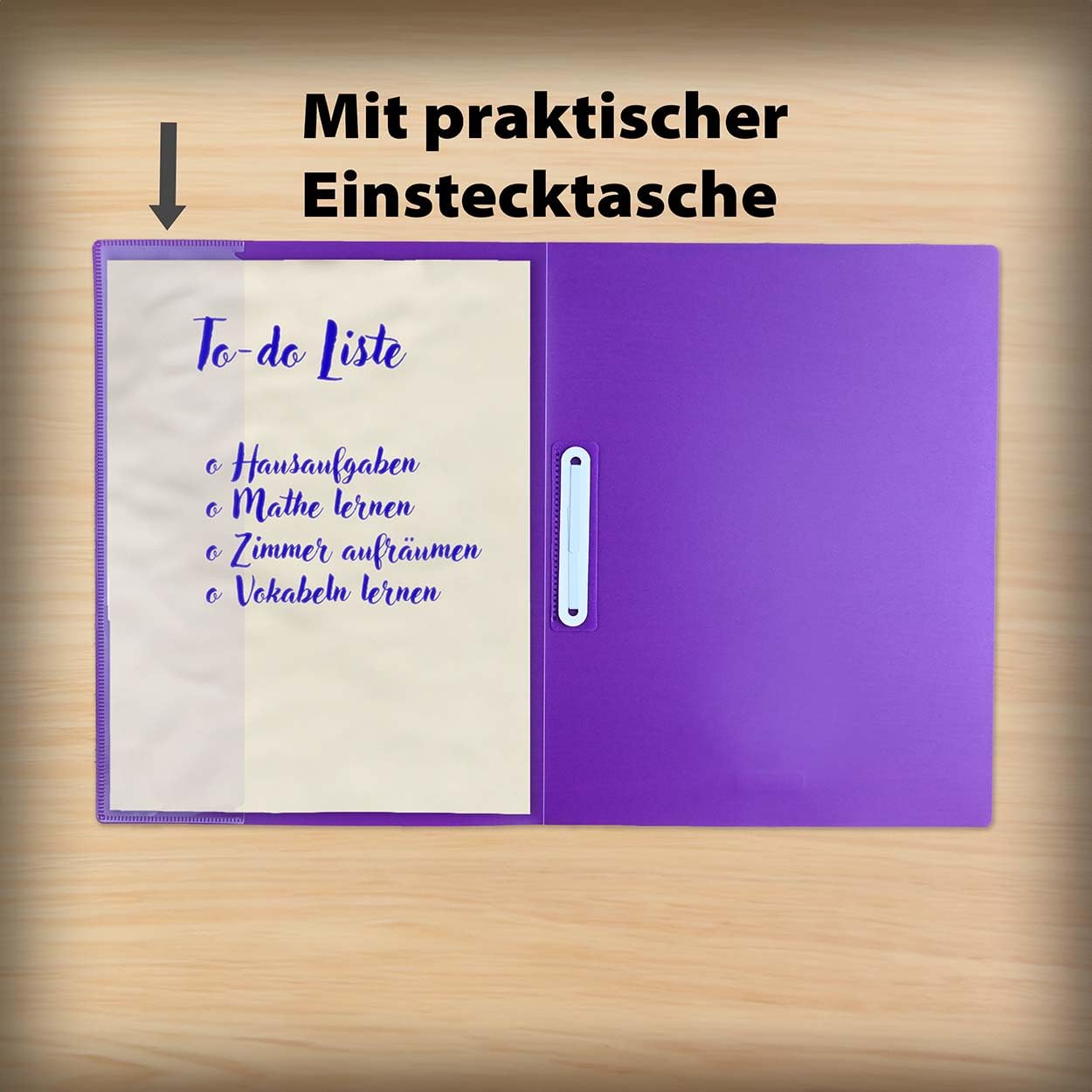 Brunnen | stabile Plastik Schnellhefter FACT!pp 8er Set für Format A4, mit Einstecktasche, rot, blau, grün, gelb, orange, lila, schwarz und weiß/transparent | Inklusive 8 zusätzliche Namensschilder