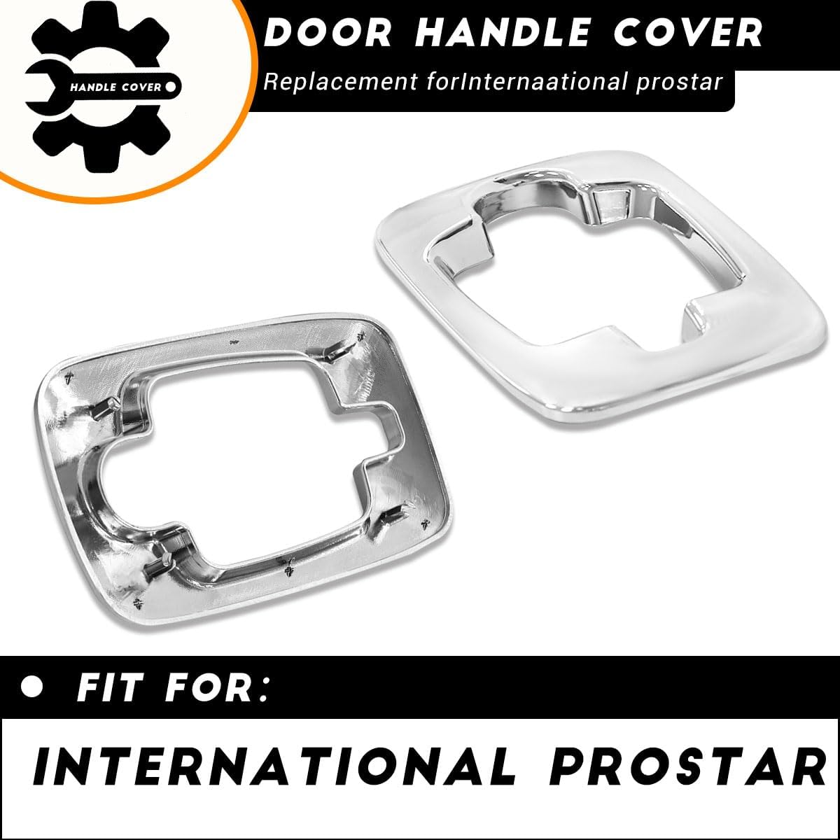 Exterior Door Handle Bezel Cover Chrome for Cab Door Compatible with International Trucks ProStar 2008-2014(Pair)