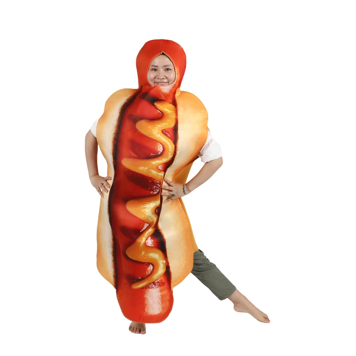 Puieaustfancy Dress Costumes Hot Dog Halloween Costume Adult - Main Image