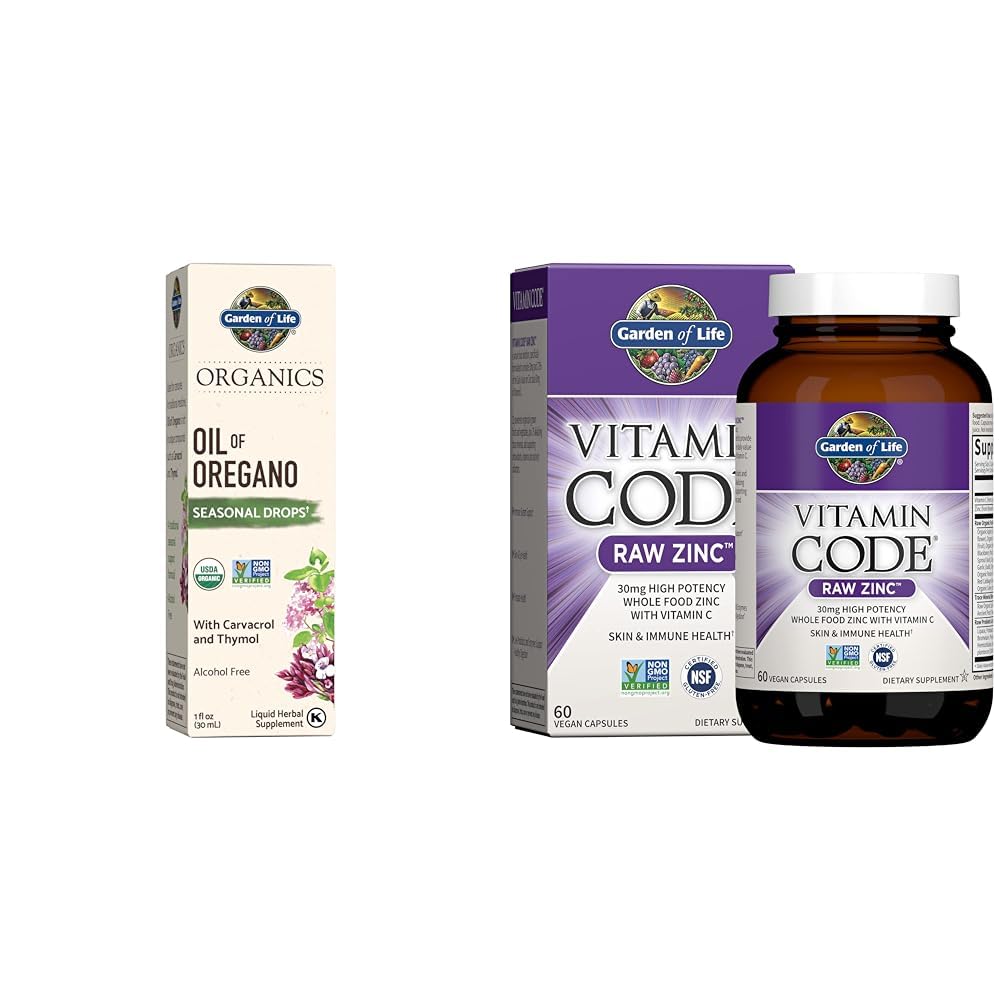 Amazon.com: Garden of Life Organics Oil of Oregano Drops, Zinc