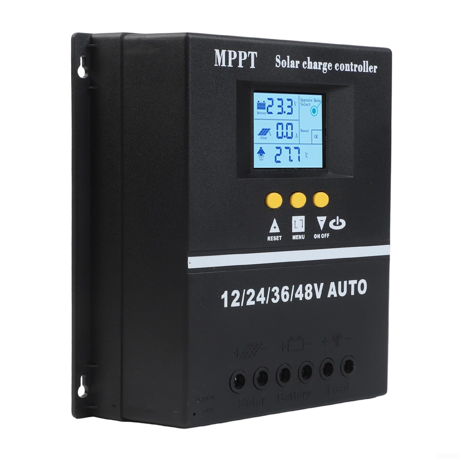 Regolatore di carica solare MPPT da 100 A, con display LCD trasparente, per batterie da 12 V, 24 V, 36 V, 48 V e modalità multiple (100 A)