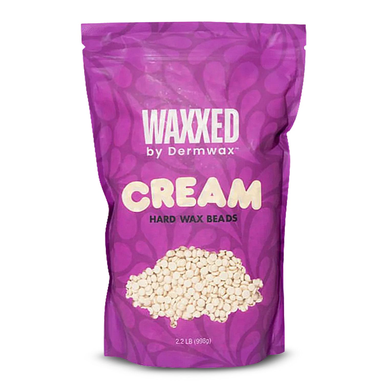 WAXXED Cream Hard Wax Beads 2.2LB – Professional Cream Hard Wax for Hair Removal – Titanium Dioxide Infused Wax Beads for Sensitive Skin – Smooth