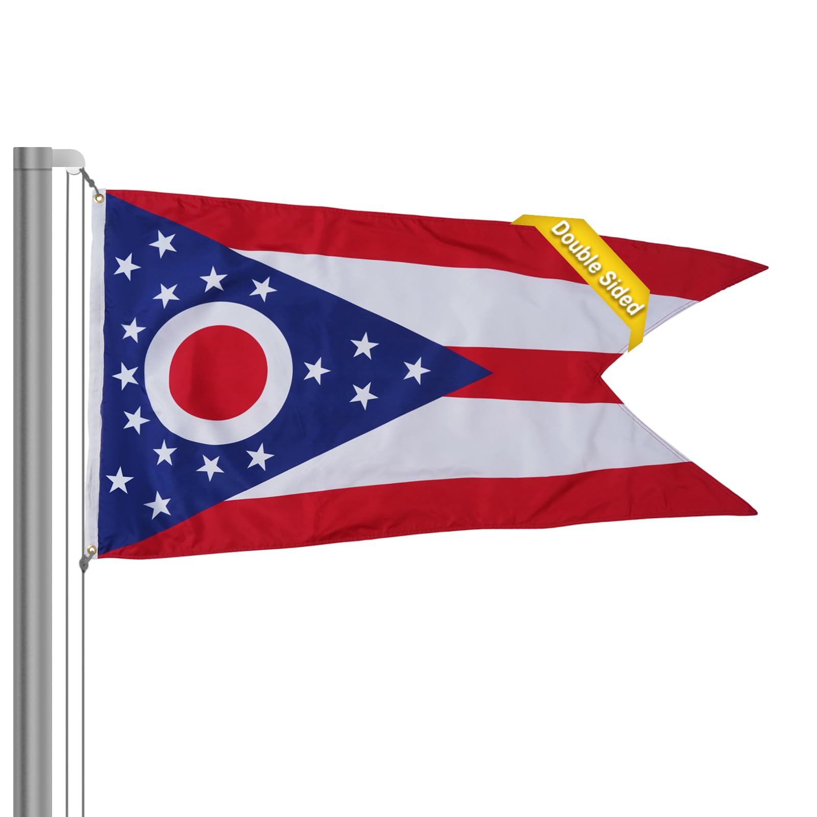 AZCOVER Ohio Flag, 3x5 FT Ohio State Flags, 3 Ply Double Sided
