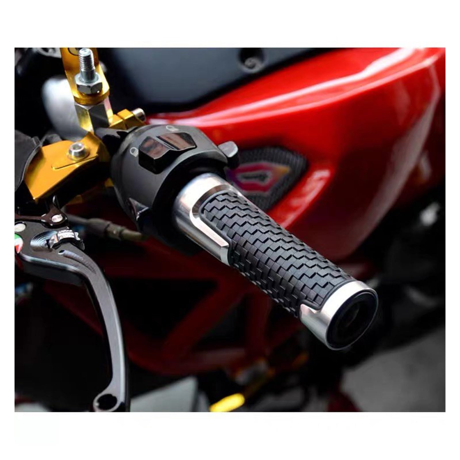 Poignées motos Pour Suzuki Pour GSF 650 Pour BANDIT GSF650S Pour BANDIT GSF650 N/S 2005-2023 2022 2015 2014 2013 2012 Poignées De Guidon De Moto Embout De Guidon Poignées professionnelles ( Couleur :