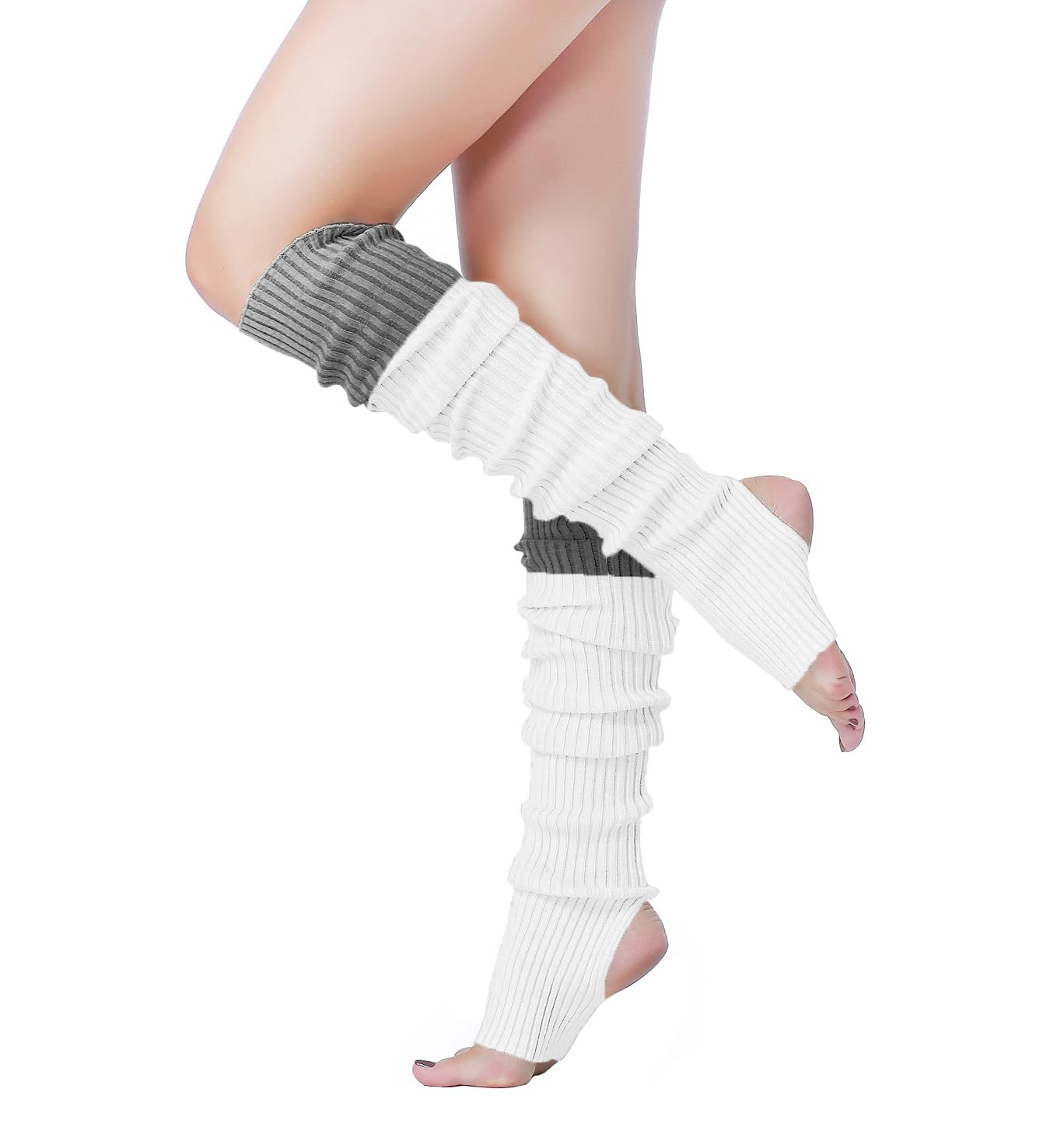v28 Women’s Neon Knit Leg Warmer for 80s Party Dance Sports Yoga