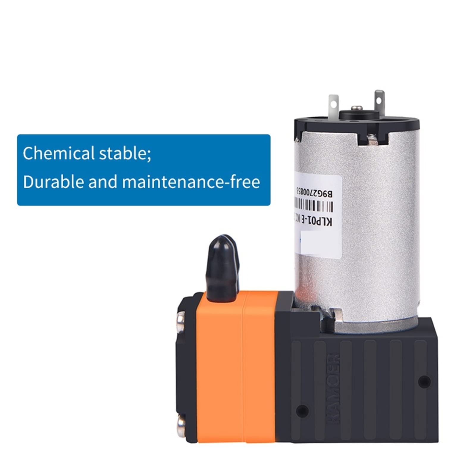 KLP01 Mini szczotka membranowa pompa do cieczy 12 V/24 V ze szczotką silnik prądu stałego proste złącze pojedyncza głowica do analizy laboratoryjnej i cieczy Szeroka Odporność Chemiczna(12v)
