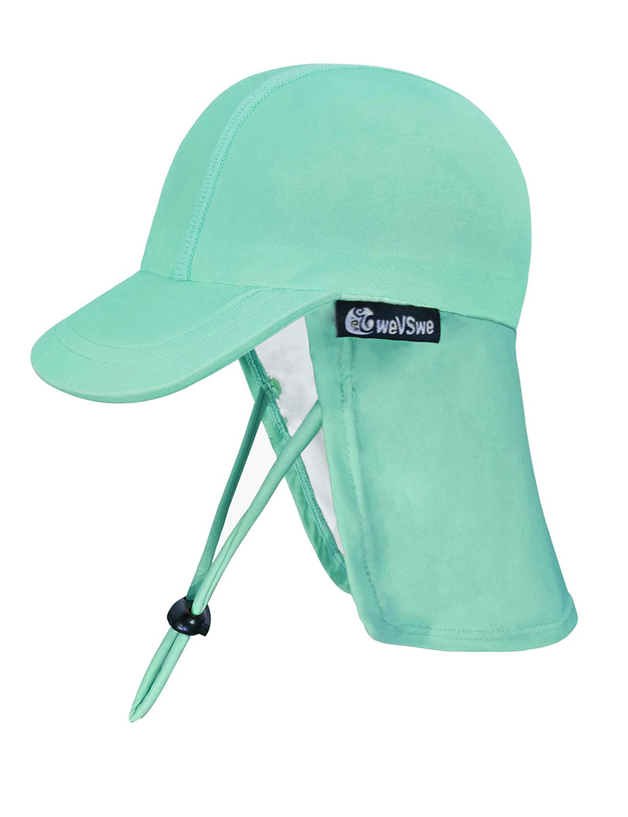 weVSwe Sombrero De Sol para Bebé UPF 50+ Gorro De Natación Solapa Protección para El Cuello Correas De Barbilla Ajustables Sombreros De Protección Solar UV