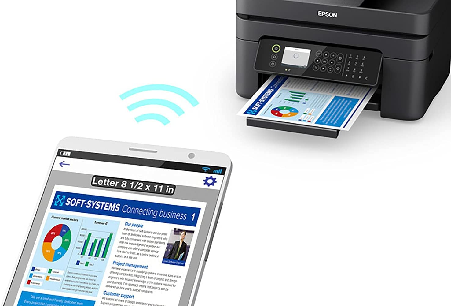 Epson Workforce WF-2850 Multifunction Printer Black Medium: Printers:  Amazon.com.au