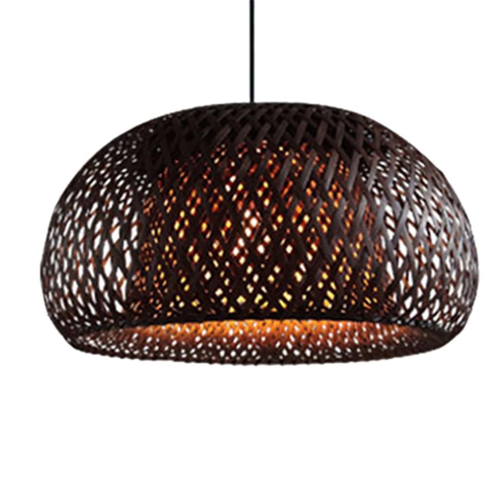 Lampadario Da Soffitto A Due Livelli In Rattan, Stile Middle Century