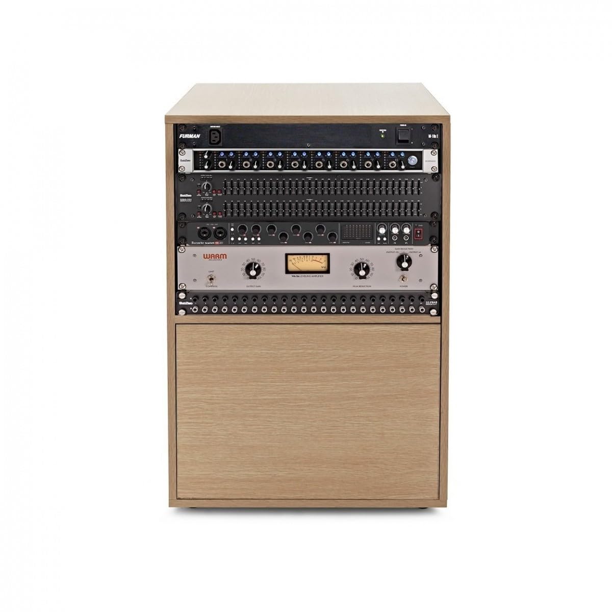 Armoire rack de studio 8U par Gear4music Wood H-76 cm L-52 cm P-47 cm