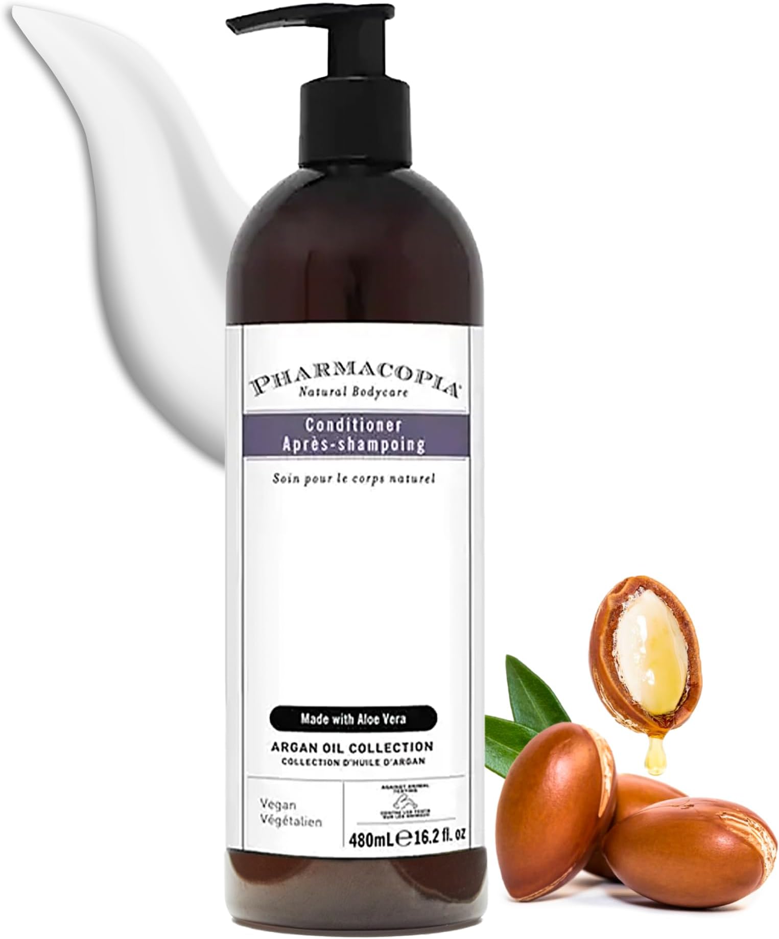 Hotel Argan Oil Conditioner - Natural Hydrating, Vegan & Cruelty-Free Hair Care with Aloe Vera, Olive Leaf Extract and Chamomile for Dry Hair and Detangling, for Men and Women, 16.2 oz