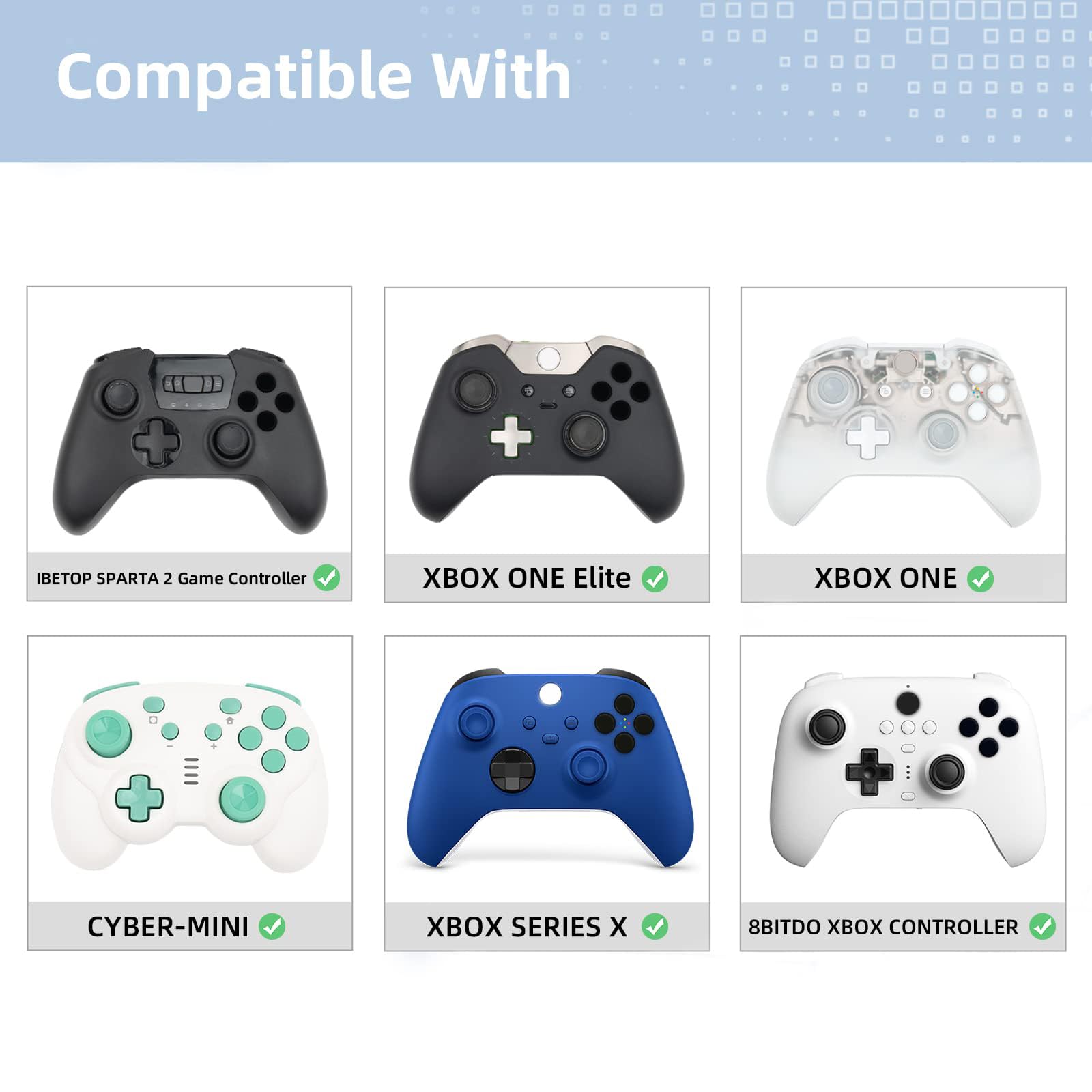 GeekShare Halloween Xbox One Grip Silicone Pad Set (2 Pares de 4) para Xbox One