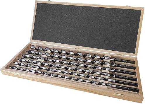 Fisch Auger Drill Bit Set Diameter 6-8-10-12-14-16 mm, Length 235 mm in a Wooden Case