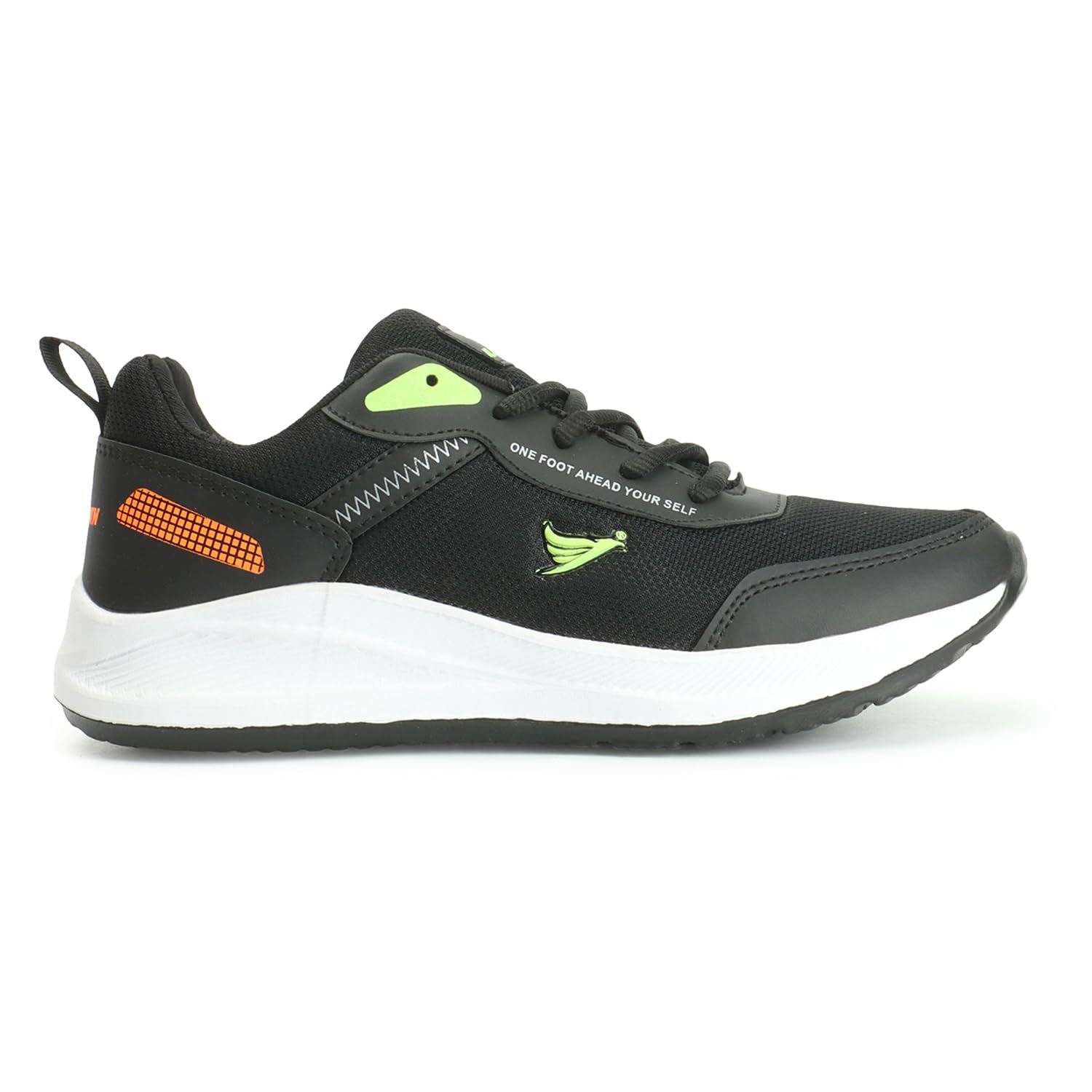 BLACKTOWN Men's Mesh Running Lace-Up Sports Shoes | Black, Size: 9 2