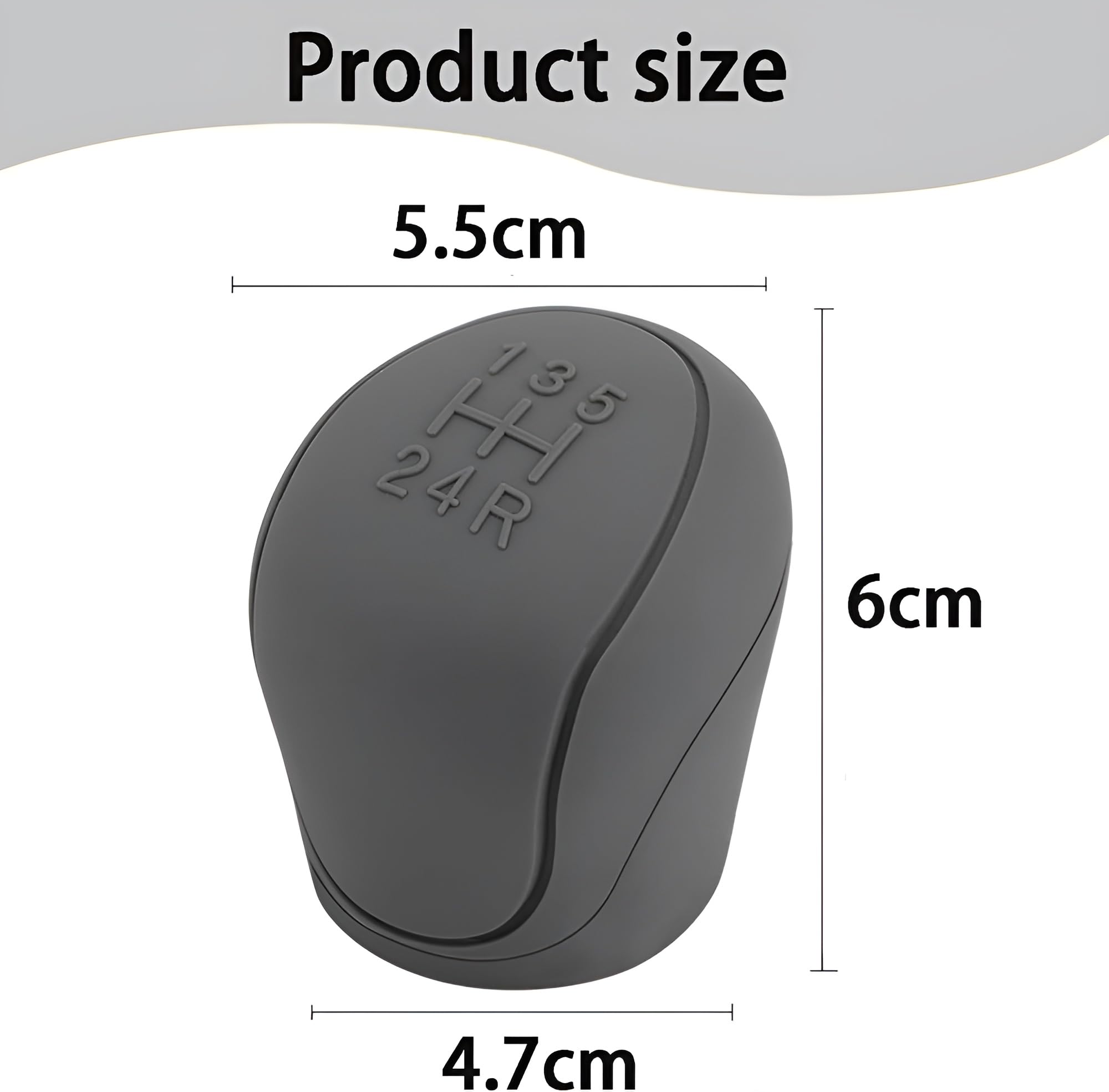 Copripomello Cambio In Silicone Per Smart Roadster 450/451/452 – Antiscivolo, Inodore, Nero, Facile Da Pulire