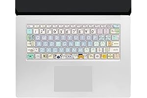 Durable Silicone Keyboard Cover Skin with Charming Cat Print for Microsoft Surface Laptop4/3 13.5/15 Inches