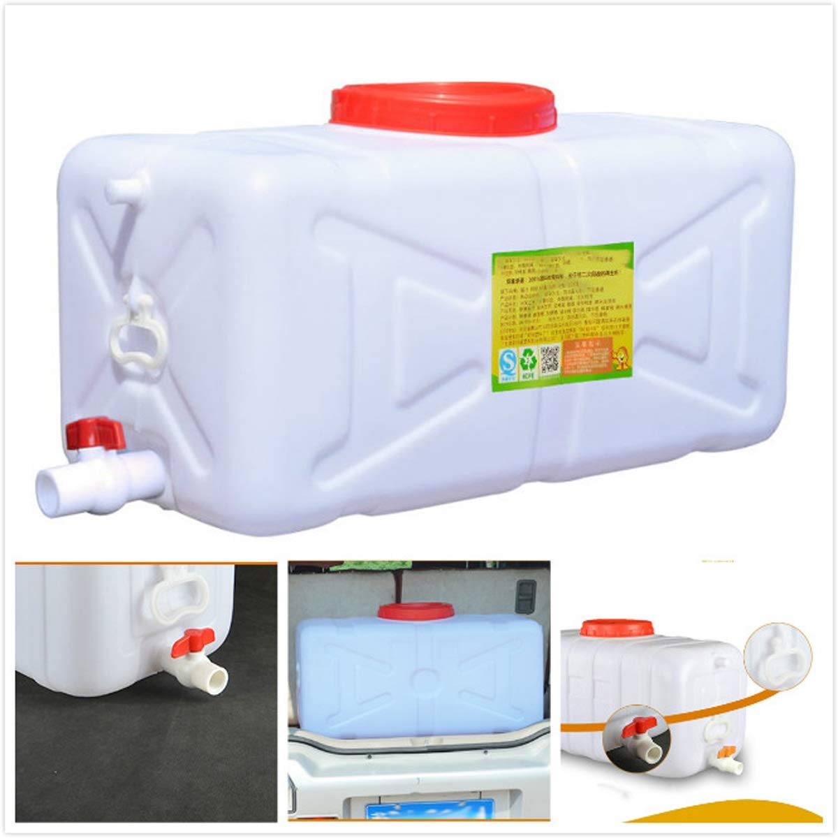 Secchio di stoccaggio dell'Acqua Portatile, Tanica Deposito d'Acqua Contenitore Acqua con Rubinetto Viaggi All'aperto Secchio d'Acqua Trasportatore d'Acqua Serbatoio di Acqua Portatile（25L）