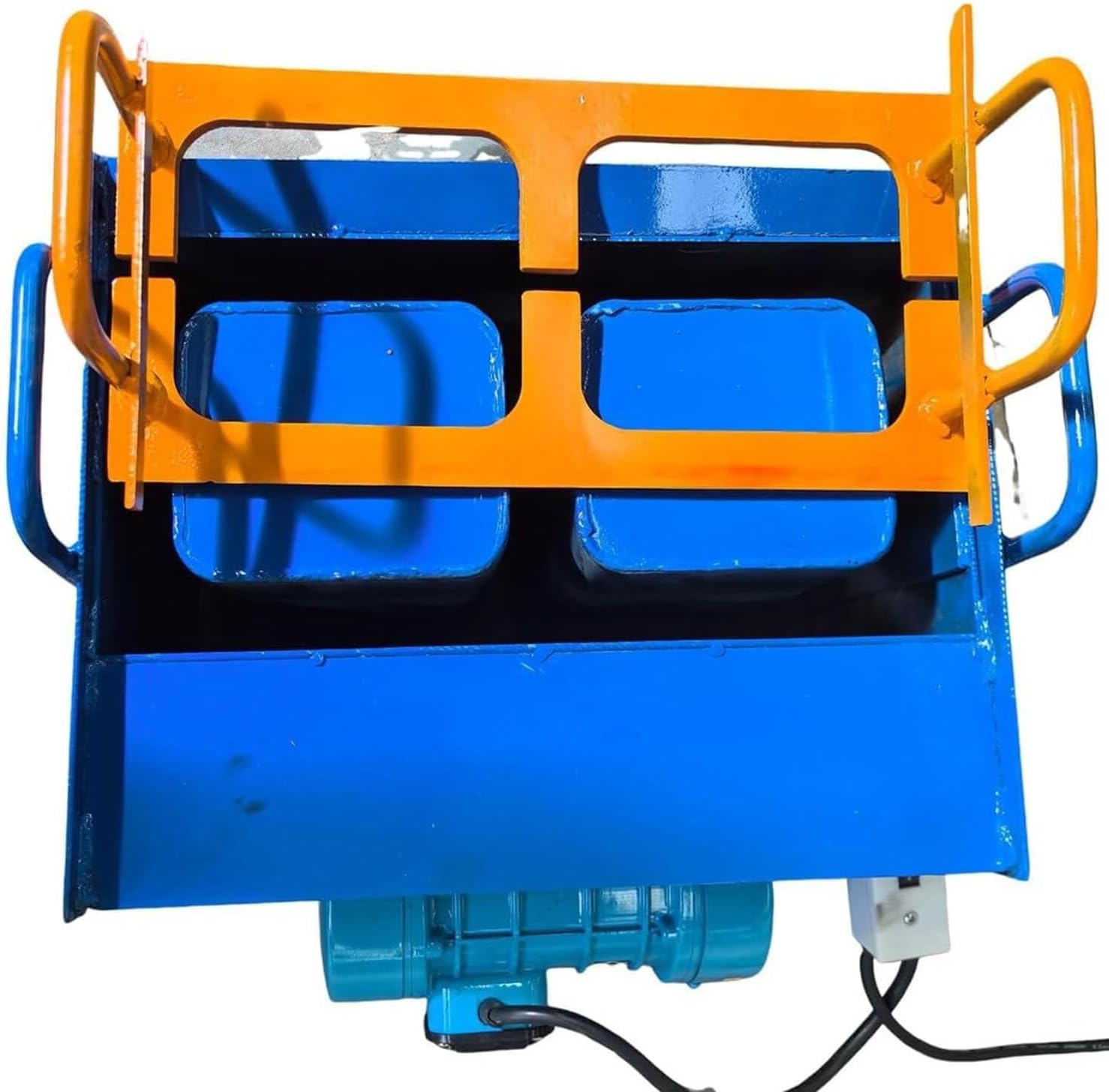 Concrete Block Making Machine Hand Driven Block Pressing Machine Manual Brick Making Machine,45s Fast Forming,30 Bricks/H,Customizable Molds(Threeholes)