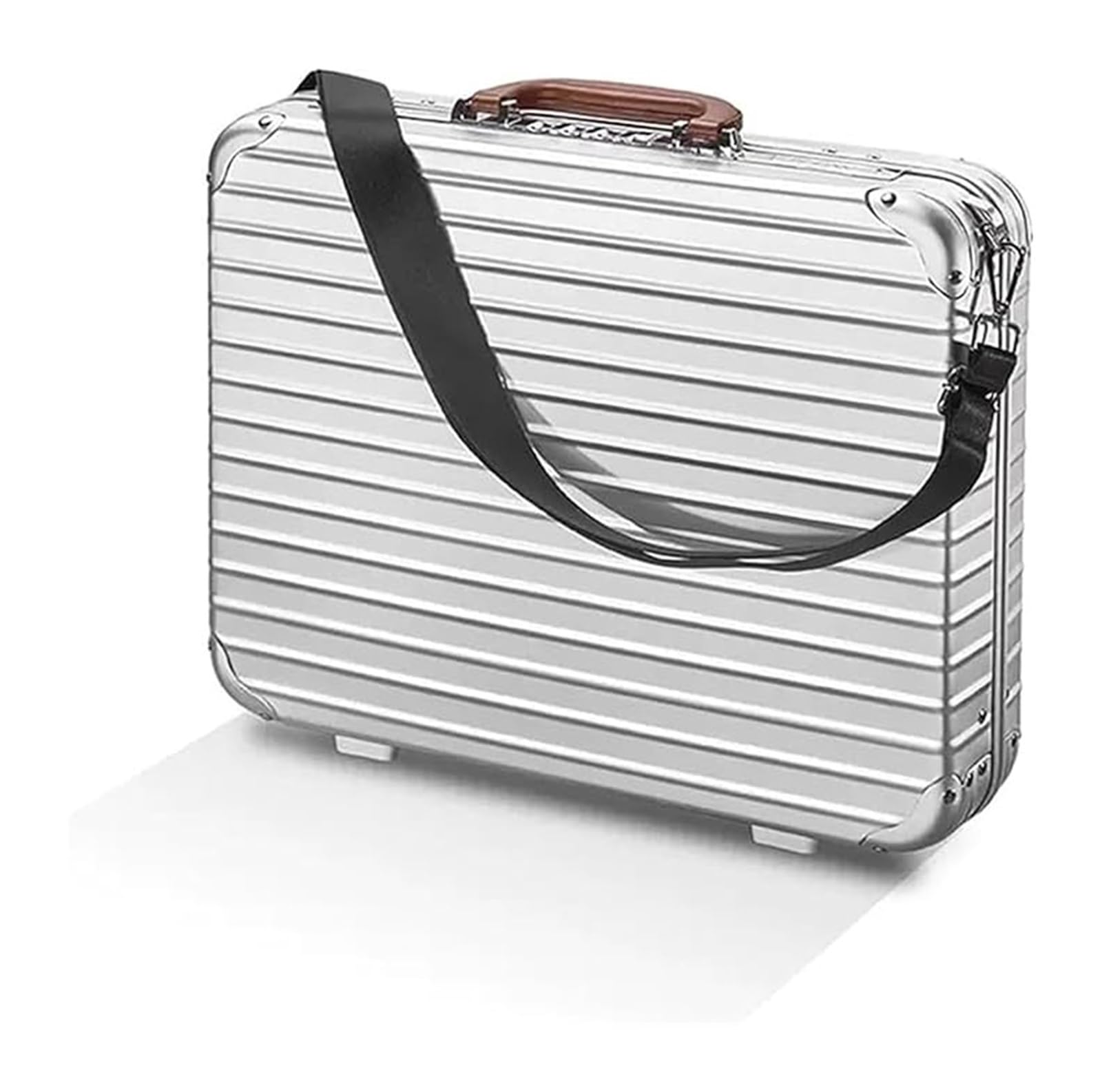 Maletín de aluminio, maletín para laptop de negocios con bloqueo de contraseña, caja de herramientas de equipo duradero para profesionales