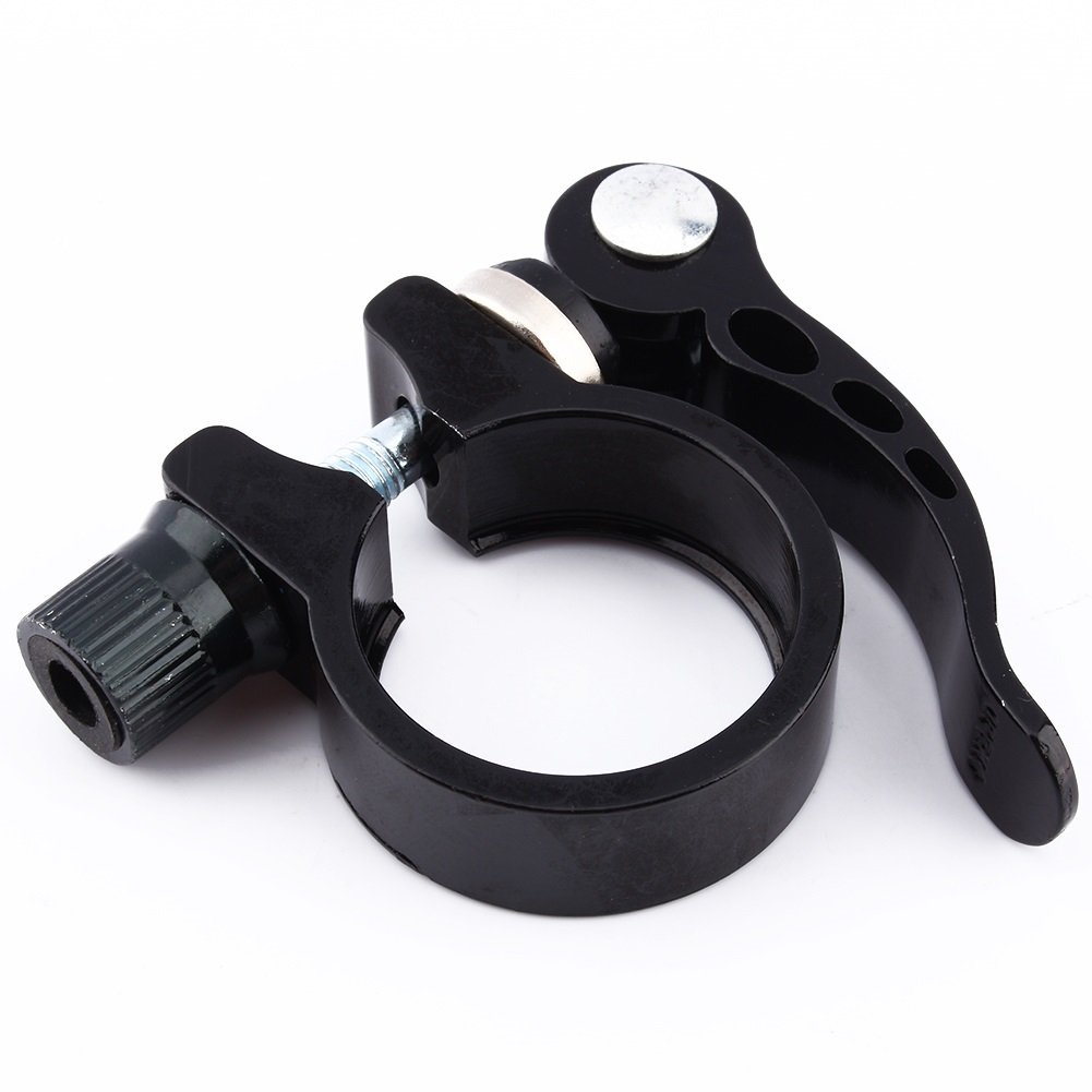 VGEBY Zacisk siodełka rowerowego, zacisk sztycy ze stopu aluminium, do rowerów 30,4/30,8/31,6 mm, czarny, 31,8