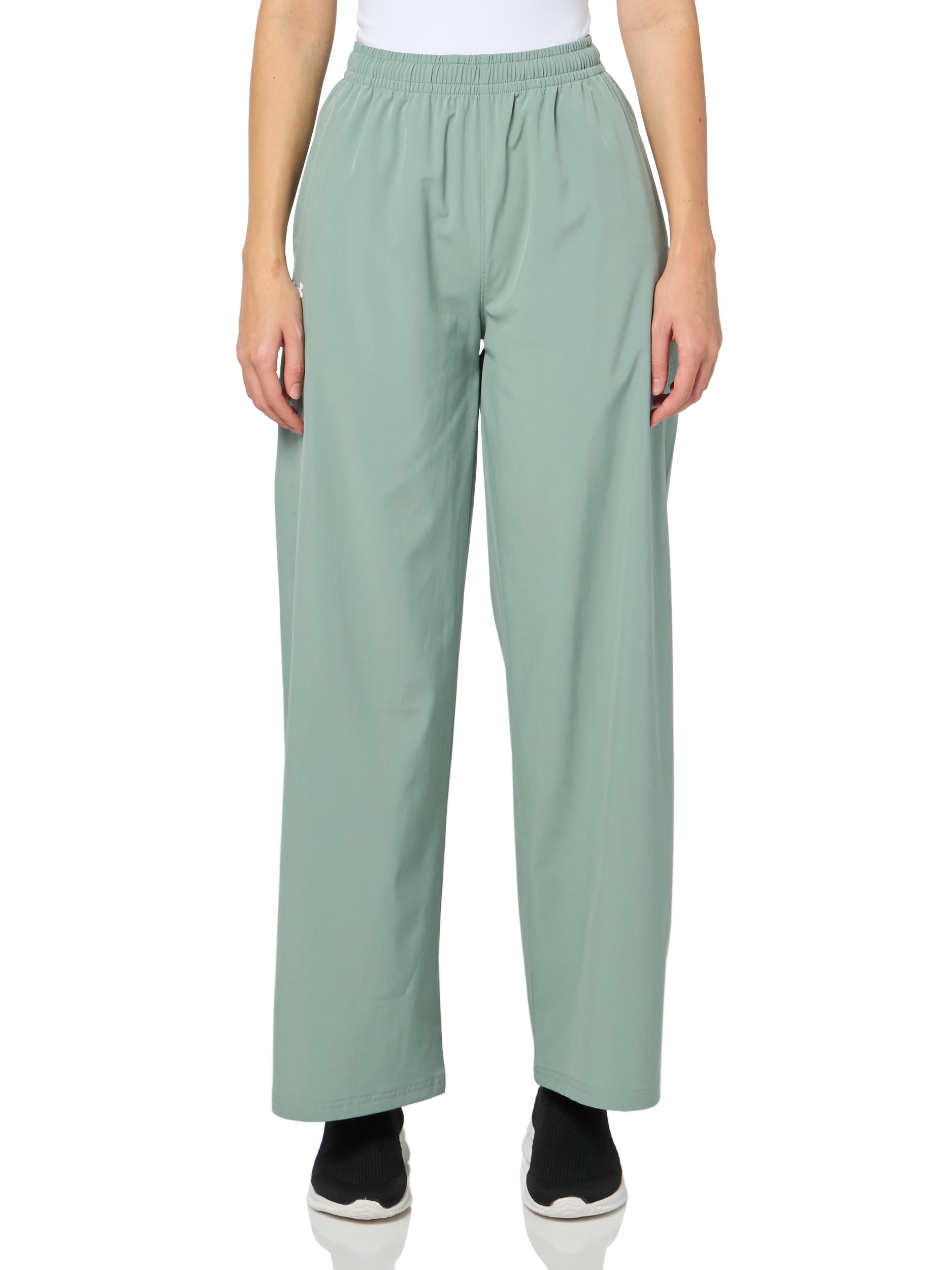 Under Armour Rival Damen-Hose mit weitem Bein, (348) Silica Grün/Weiß, X-Groß