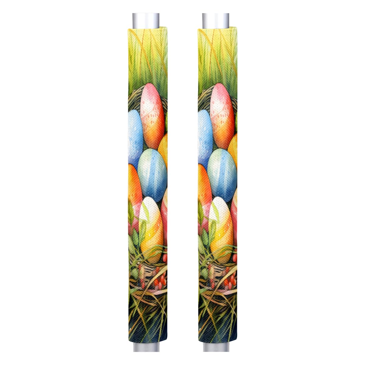 Pardick Refrigerator Door Handle Covers Set of 2 Easter Colorful Egg Grass Washable Fridge Dishwasher Mocrowave Oven Door Decor Protector Handle Cover Keep Your Kitchen Appliance Clean