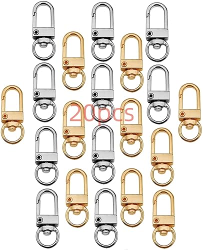 Miniatura 3 de 40 cierres giratorios de metal, cierres de pinza de langosta, cordones giratorios, correa de ganchos de gatillo para llavero, llaveros, fabricación