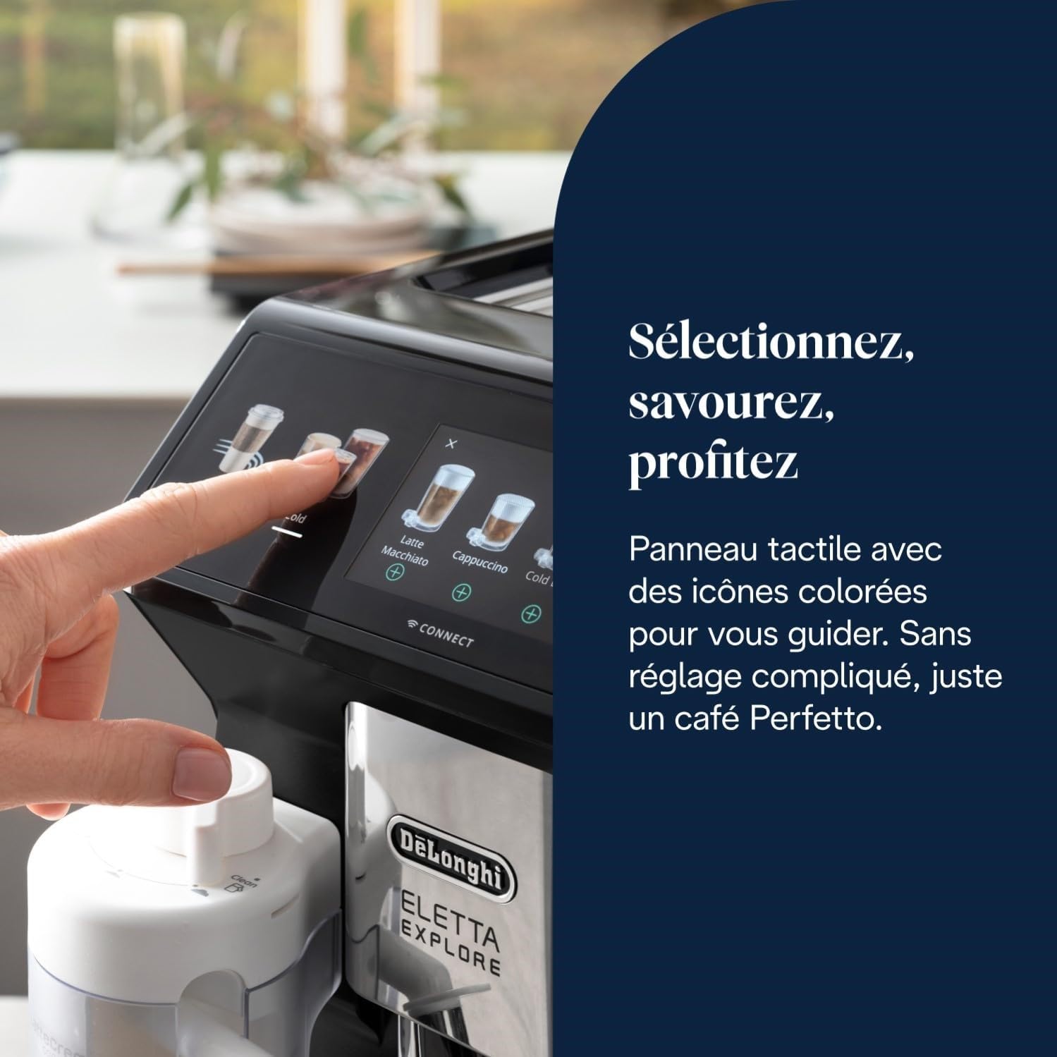 De'Longhi Eletta Explore Cold Brew ECAM452.67.G, Machine à Café Barista avec LatteCrema Hot and Cool, Machine à Espresso, Machine à Café Automatique, Extraction Froide, Pot à Café Inclus, Gris Foncé
