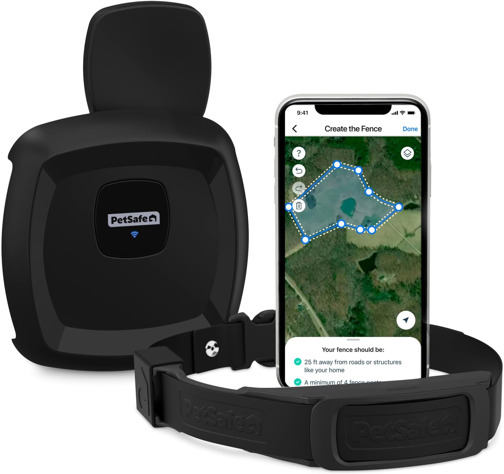 PetSafe Guardian GPS Dog Fence - Advanced AccuGuard Technology - Wireless Virtual Fence - No Subscription Required - Waterproof Collar with Long Lasting Battery - Easy to Set Up