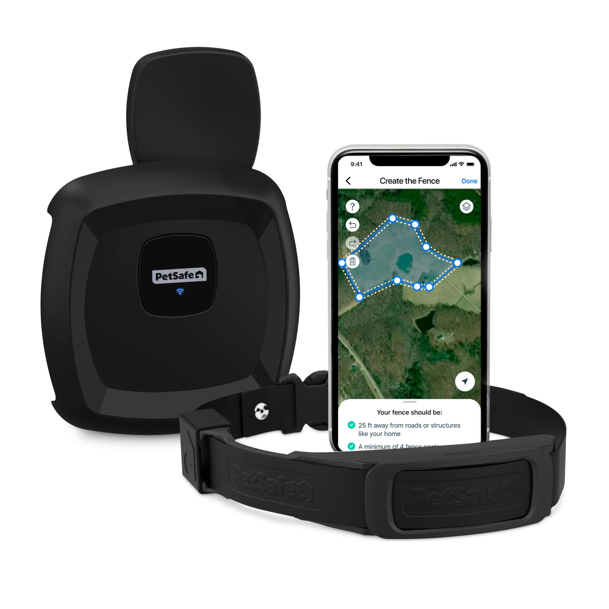 PetSafe Guardian GPS Dog Fence - Advanced AccuGuard Technology - Wireless Virtual Fence - No Subscription Required - Waterproof Collar with Long Lasting Battery - Easy to Set Up