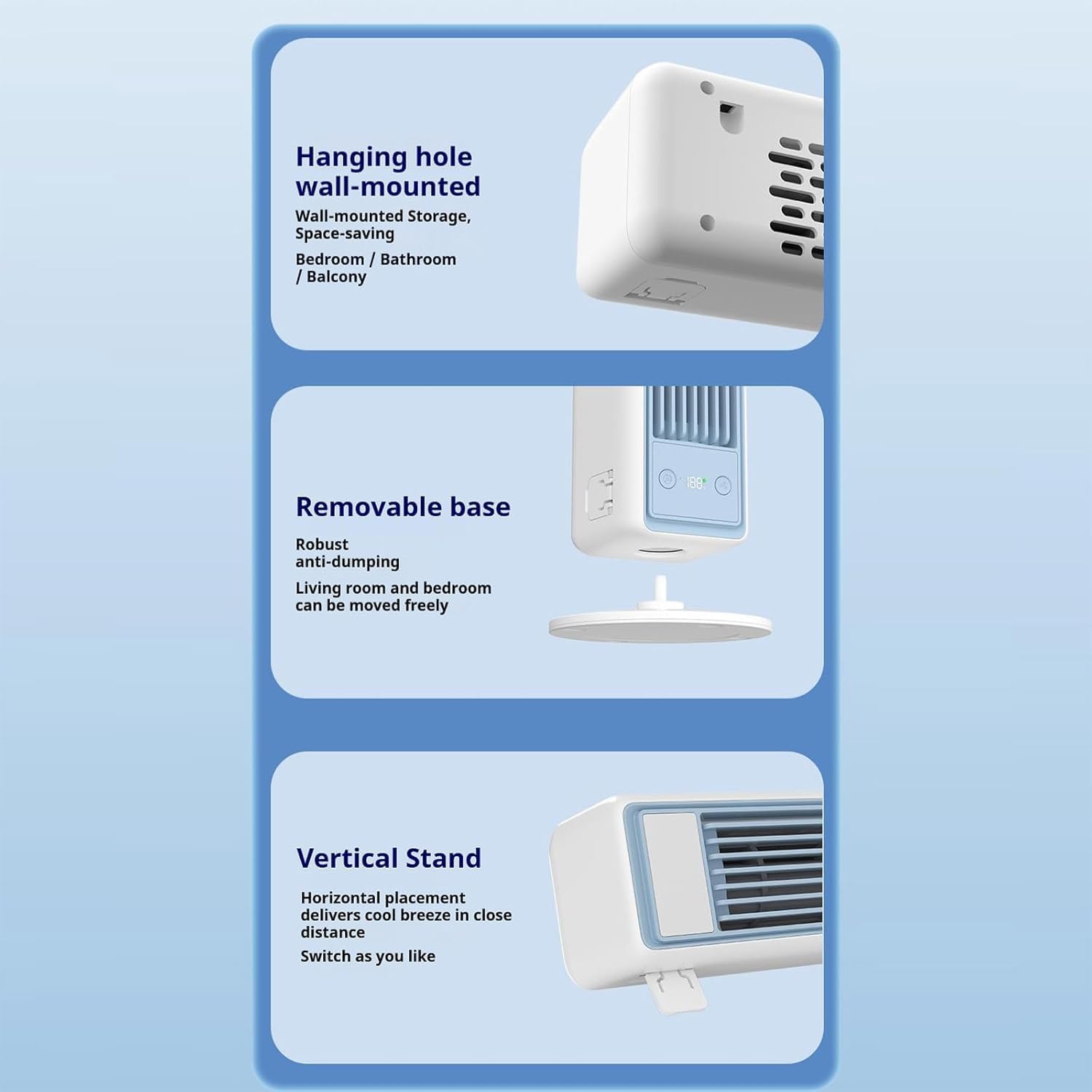 Tower Fan with Remote for Bedroom - Quiet Oscillating Standing Fan, 3 Speeds & 5 Modes, 12H Timer, Portable Cooling Bladeless Fans with Digital Display for Living Room, Home, Office