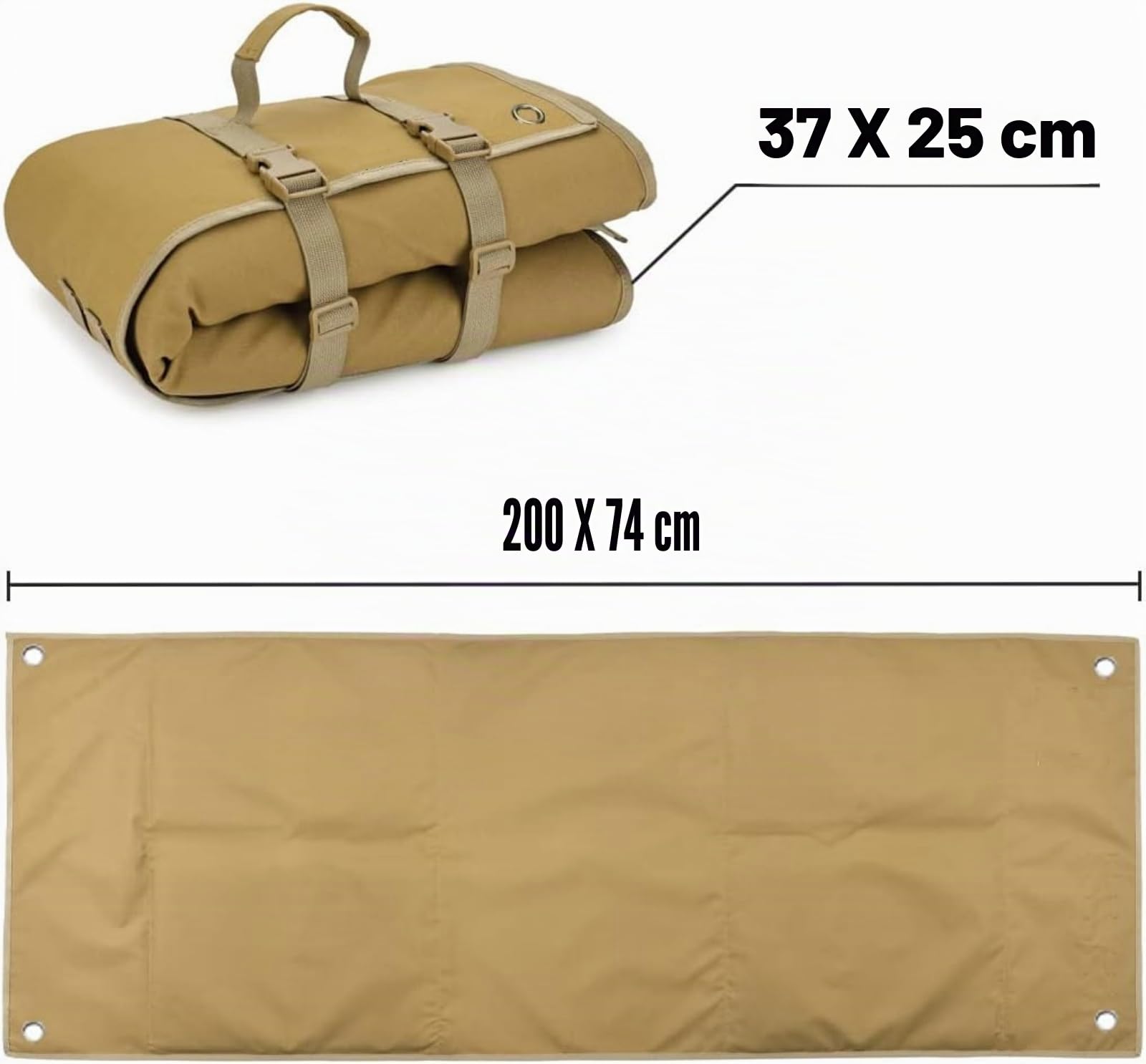Peminkoo Schießunterlage Upgrade-Decke gepolsterte Ruhedecke aufrollbares Oxford-Gewebe für den Außenbereich rutschfest leicht wasserdicht strapazierfähig (200 x 74 cm)