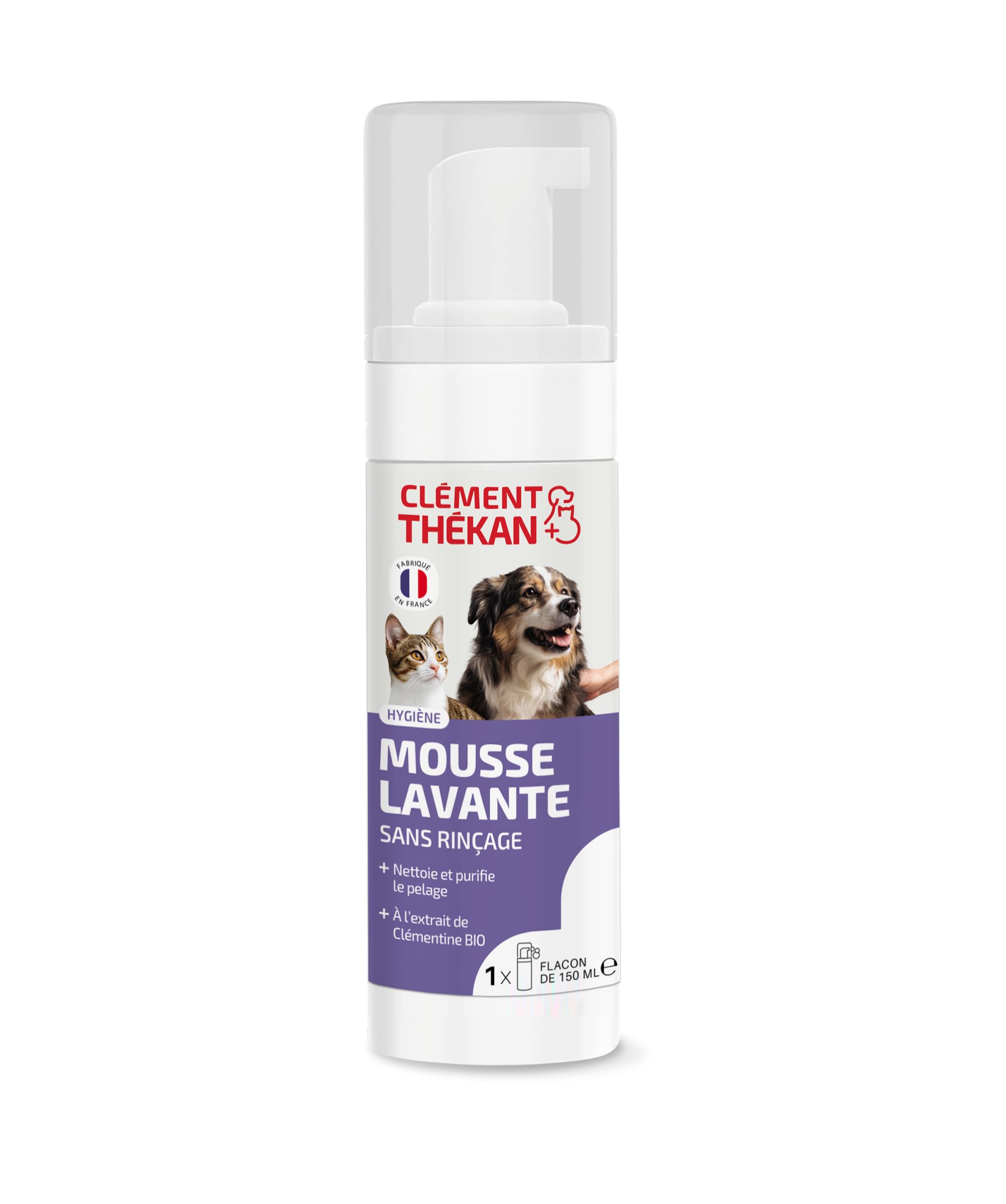 Vétosan Rinse-Free Cleansing Foam for Pets by Clément Thékan 150 ml