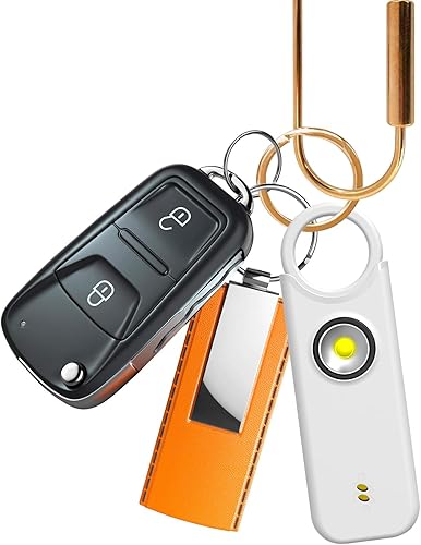 Miniatura 4 de Fuers Alarma de seguridad personal para mujeres, llavero de autodefensa, alarma personal para mujeres, luz estroboscópica LED de sirena de 135 dB y