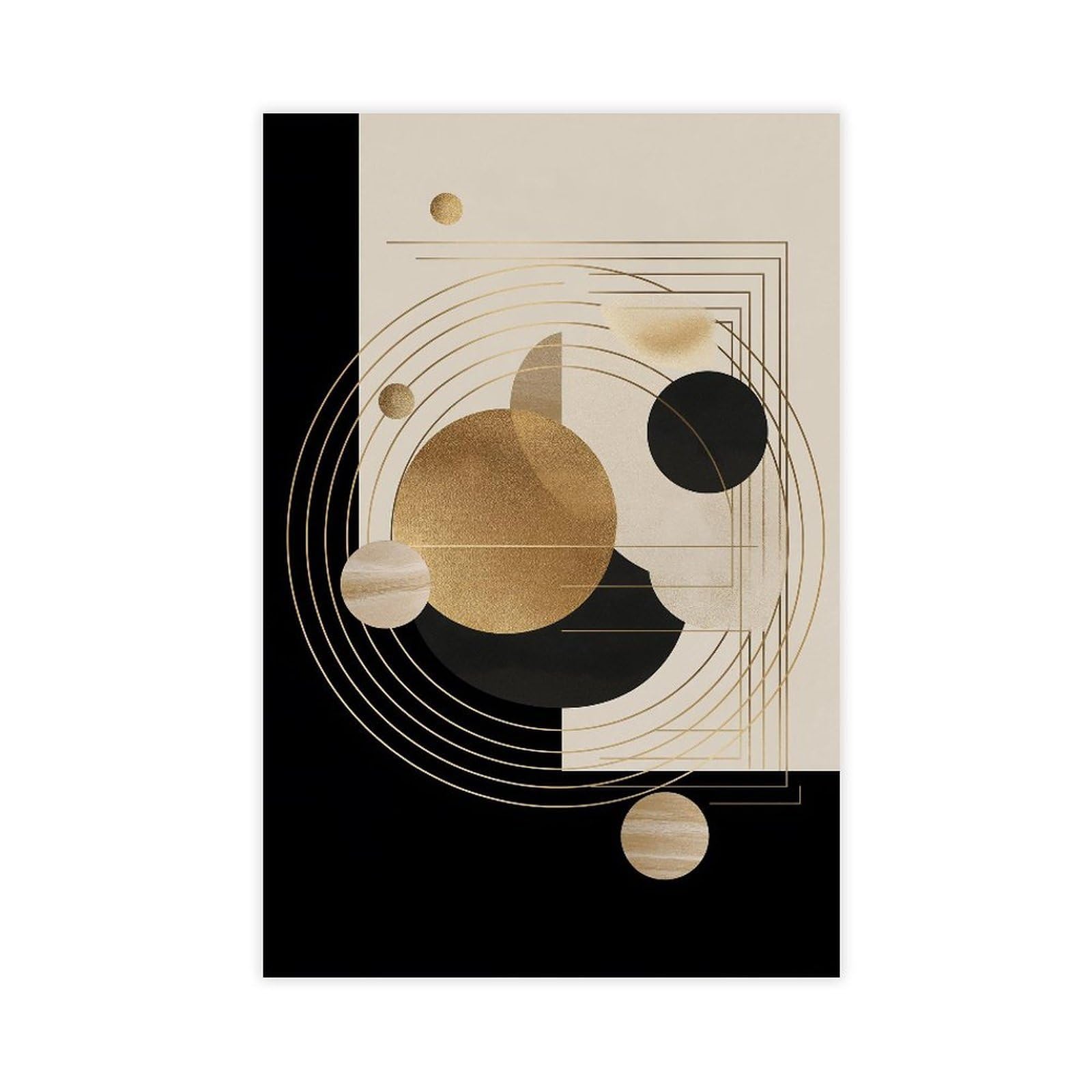 Mrycq Unframe-Style Abstract Celestial Space Geometric Poster Canvas Poster For Bedroom Decor Gift