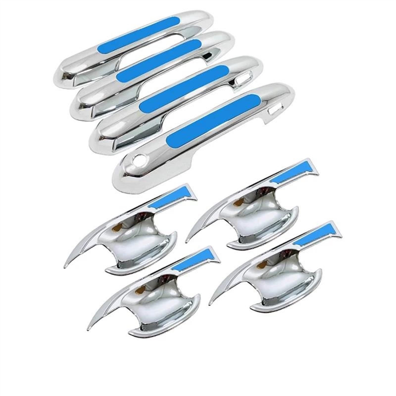 SLIMES Hybrid Car Door Handle Bowl Cover for Toyota RAV4 2019 202-2023 RAV 4 XA50 Protection Decoration Accessories Protection(Silver B3)
