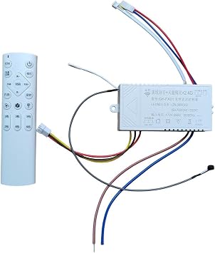 LED Ceiling Fan Remote Control Set 6-Speed Dimming Variable for frequency DC Controller 150W Controller Receiver For Bedroom Living Room(Starry Shaking Head)
