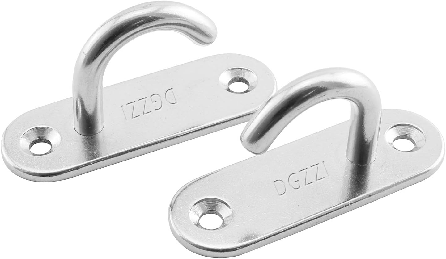 2-Pack Black Steel Wall Mount Tie Down Rings – For Horse Stalls, Barns, Fences, Or Hanging Items