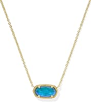 Vista 165 de Kendra Scott - Collar Elisa con dije para mujer, joyería de moda, chapado en oro de 14 quilates