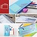 Bilipala Small Zipper Envelope Document Storage Pouch Bag Invoice Holder Organizer for Budget, Check, Pencil, 5 Counts