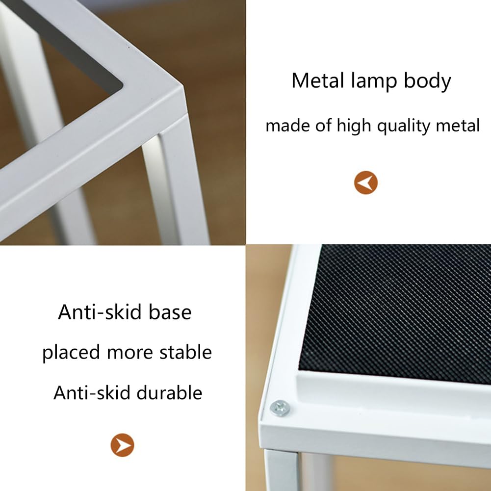 AoLa LED Tischlampe Kabellos Akku, Ohne Stromanschluss Tischleuchte Dimmbare Touch Tragbare USB Aufladung Nachttischlampe aus Aluminium lnnen Außen Campinglampe für Restaurant Bar Schlafzimmer,Weiß