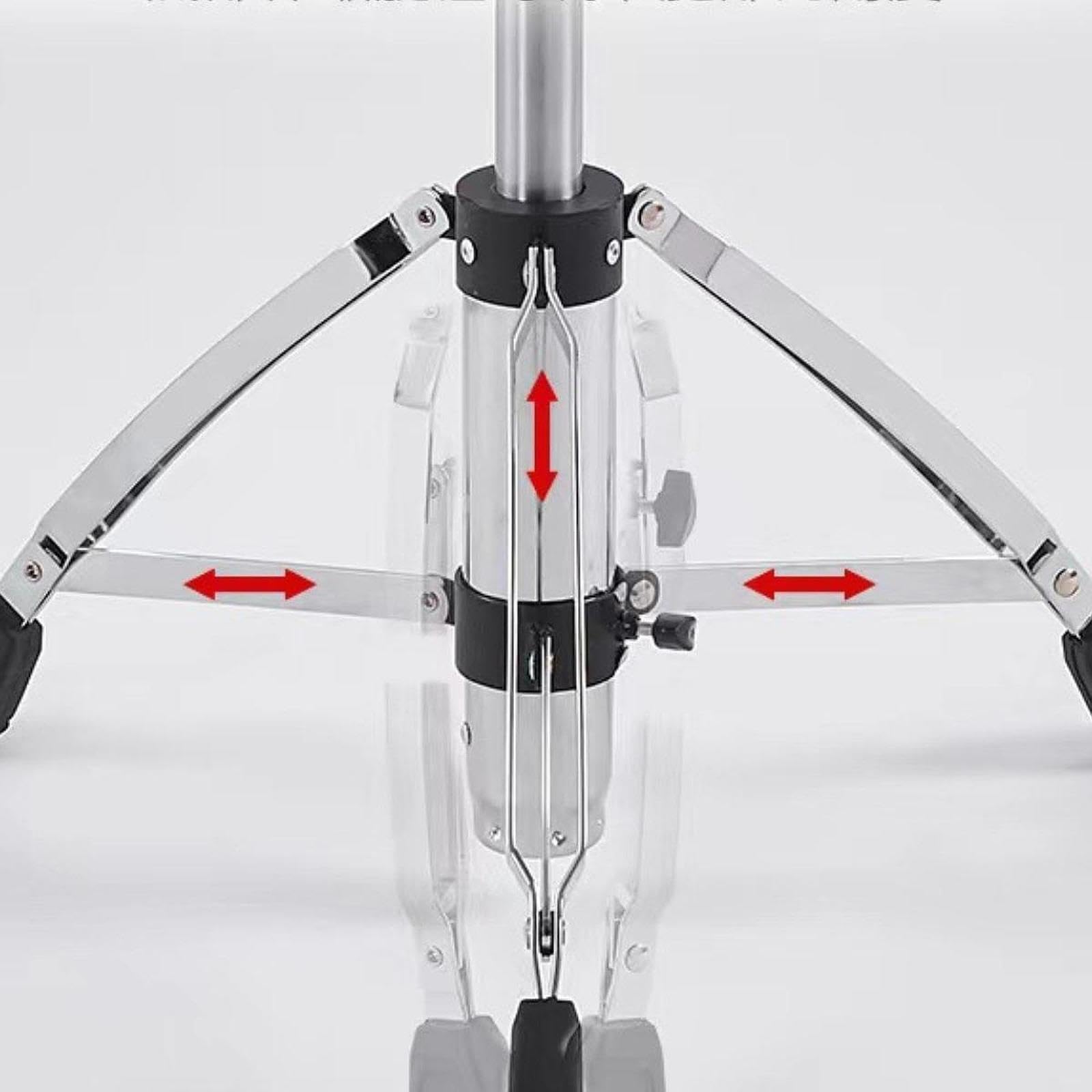 Asiento de batería portátil acolchado con patas antideslizantes, cómodo y resistente taburete hidráulico para bateristas adultos. Asiento acolchado portátil con patas antideslizantes.